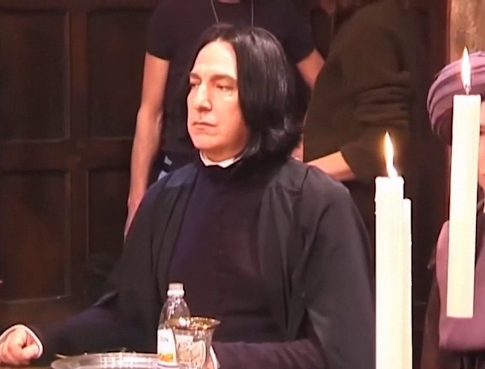 In the Great Hall of Hogwarts
