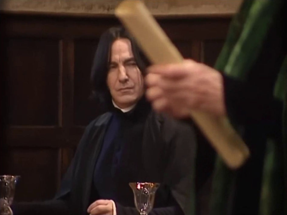 In the Great Hall of Hogwarts
